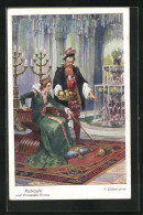 Künstler-AK Sign. F. Elssner: Rübezahl Und Prinzessin Emma, Märchen  - Fairy Tales, Popular Stories & Legends