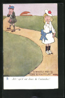 Künstler-AK Hamish: Highland Laddie - O Whistle And I`ll Come To You My Lad, Scherz, Liebespaar, Schotten  - Otros & Sin Clasificación