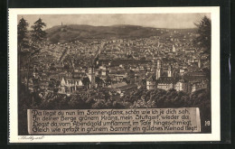 Künstler-AK Hans Boettcher: Stuttgart, Panorama  - Böttcher, Hans