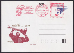 Czech 1999, Ice Hockey - Czech Republic World Champion, Special Card & Postmark - Autres & Non Classés