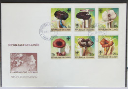 Guinea 1019-1024 Und Block 128 Gestempelt Als FDC / Pilze #GG454 - Guinea (1958-...)