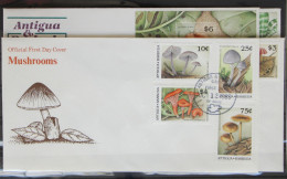 Antigua Und Barbuda 1258-1265 Und Block 162f. Gestempelt Als FDC / Pilze #GG490 - Antigua And Barbuda (1981-...)