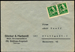 SBZ - Thüringen, 1945, 95 Dt III, Brief, Paar - Autres & Non Classés