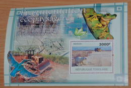 TOGO 2011, Endangered Animals, Fauna, Mi #B585, Souvenir Sheet, MNH**, CV: €10 - Otros & Sin Clasificación