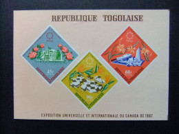 55 TOGO REPUBLIQUE TOGOLAISE 1967 / EXPO MONTREAL / YVERT BLOC 26 ** MNH - 1967 – Montreal (Kanada)