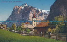 R046158 Grindelwald. Kirche Und Wetterhorn. Schild Bichsel - World