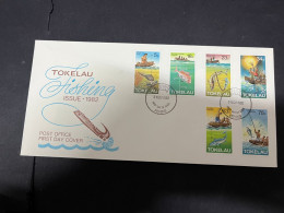 9-5-2024 (4 Z 34) Tokelau FDC - Fishing - 1982 - Tokelau