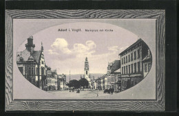 AK Adorf I. Vogtl., Marktplatz Mit Blick Zur Kirche  - Other & Unclassified