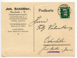 Germany 1928 Postcard; Meschede - Jon. Schüttler, Dampfringofenziegelei To Ostenfelde; 8pf. Beethoven - Covers & Documents