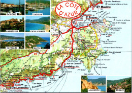 9-5-2024 (4 Z 35) France - Map Of Côte D'Azur - Mapas