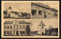 AK Oplocany U Tovacova, Gasthaus, Kirche, Kriegerdenkmal  - Czech Republic