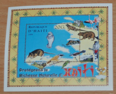 HAITI 1999, Nature Protection, Animals, Fauna, Mi #B70, Souvenir Sheet, MNH** - Altri & Non Classificati