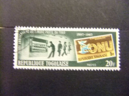 55 TOGO REPUBLIQUE TOGOLAISE 1962 / ONU - SELLO SOBRE SELLO / YVERT 552 FU - ONU