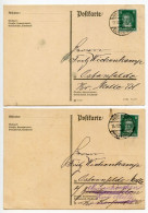 Germany 1928 2 Postcards; Northeim To Ostenfelde; 8pf. Beethoven - Storia Postale