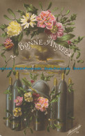 R046641 Greetings. Bonne Annee. Flowers. B. Hopkins - Monde