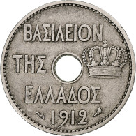 Grèce, George I, 10 Lepta, 1912, Paris, Nickel, TTB, KM:63 - Grecia