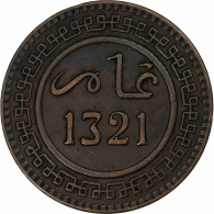 Maroc, 'Abd Al-Aziz, 10 Mouzoumas, 1903/AH1321, Berlin, Bronze, TTB+, KM:17.1 - Marruecos