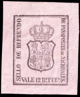 ESPAGNE / ESPANA - COLONIAS (Cuba) Ca.1871 Refrendo "PASAPORTES DE NACIONALES" Fulcher 427 12 RsFs Rosa - Sin Gomar - Kuba (1874-1898)