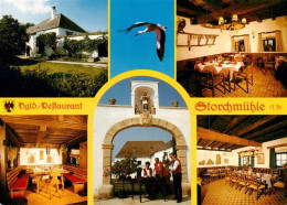 73944411 Oslip_Burgenland_AT Restaurant Storchmuehle Hausmusik Storch - Autres & Non Classés