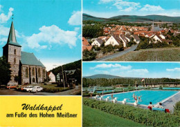 73944375 Waldkappel Kirche Freibad Panorama - Sonstige & Ohne Zuordnung