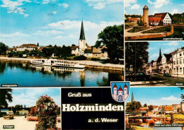 73944354 Holzminden_Weser_Niedersachsen Dampfer Anleger Jugendherberge Markt Anl - Holzminden