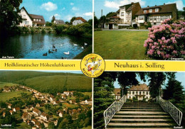 73944348 Neuhaus_Solling Teich Ortspartie Schloss Luftaufnahme Heilklimatischer  - Holzminden