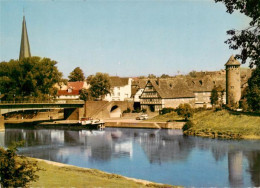 73944328 Holzminden_Weser_Niedersachsen Blick Auf Altes Faehrhaus Und Jugendherb - Holzminden