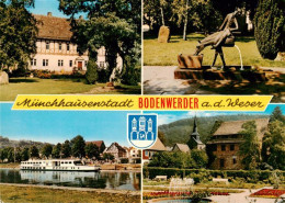 73944320 Bodenwerder Teilansichten Muenchhausenstadt Denkmal Partie An Der Weser - Bodenwerder