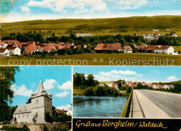 73830507 Bergheim Edertal Panorama Kirche Bruecke Bergheim Edertal - Sonstige & Ohne Zuordnung