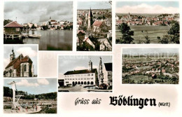 73830263 Boeblingen Teilansichten Kirchen Panorama Schwimmbad Boeblingen - Böblingen