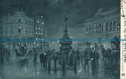 R048151 London. Piccadilly Circus. By Night. Tuck. Moonlight. 1907 - Sonstige & Ohne Zuordnung