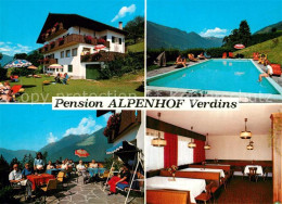 73166580 Verdins Pension Alpenhof Terrasse Gaststube Swimming Pool Firenze - Sonstige & Ohne Zuordnung