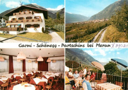 73166087 Partschins Parcines Garni Schoenegg Terrasse Panorama  - Autres & Non Classés