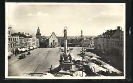 AK Znaim, Marktplatz Mit Verkaufsständen Und Denkmal  - Tchéquie