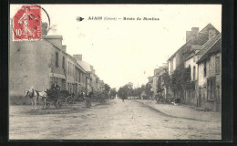 CPA Ajain, Route De Moulins  - Andere & Zonder Classificatie