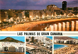 73164591 Las Palmas Gran Canaria Hotelanlagen Nachtaufnahme Strand  - Sonstige & Ohne Zuordnung