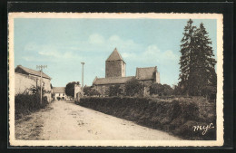 CPA Saint-Sulpice-le-Dunois, L`Église, Vue De La Rue Avec L'Église  - Autres & Non Classés