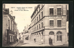 CPA Saint-Jean-de-Losne, Poste Et Rue Marion  - Andere & Zonder Classificatie