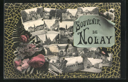 CPA Nolay, Le Ville, Les Rues, Le Monument, Le Pont, L`Église  - Andere & Zonder Classificatie