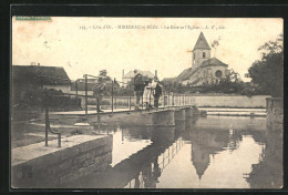 CPA Mirebeau-sur-Bèze, La Bèze Et L`Église  - Mirebeau