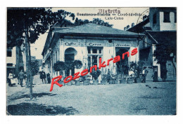 Rare Old Postcard CPA Bistritz - Besztercze Corzo Kavehaz Cafe Corso Caffee Romania Roumanie Bistrita Rumänien - Romania