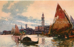 73162689 Venezia Venedig Panorama Molo Kuenstlerkarte Venezia Venedig - Sonstige & Ohne Zuordnung