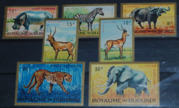 BURUNDI 1964, Hippo, Zebra, Elephant, Animals, Fauna, Mi #102-8, MNH**, CV: €20 - Sonstige & Ohne Zuordnung