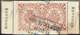 ESPAGNE / ESPANA - COLONIAS (Cuba) 1894/95 "IMPto De TRASPORTES" Fulcher 1371 2x 5c Castaño Claro - Usado (0.000.908) - Kuba (1874-1898)