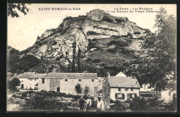 CPA Saint-Romain-le-Bas, La Croix, Les Rochers Et Les Ruines Du Vieux Château  - Altri & Non Classificati