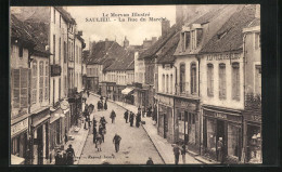 CPA Saulieu, La Rue Du Marché  - Saulieu