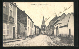 CPA Vitteaux, La Rue De L'Eglise  - Autres & Non Classés