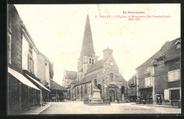 CPA Nolay, L'Eglise Et Monument Des Combattants  - Autres & Non Classés