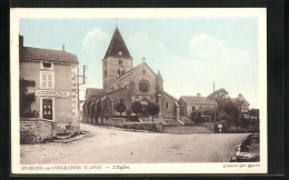 CPA St-Seine-sur-Vingeanne, L`Eglise, Café Du Commerce  - Sonstige & Ohne Zuordnung