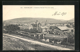 CPA Pontarlier, Distillerie Pernod Fils Et Le Camp  - Pontarlier